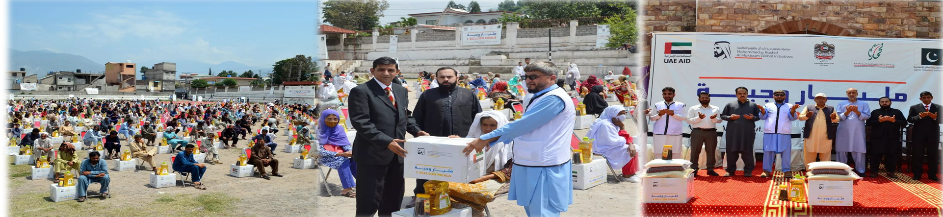 Distribution of food packages with the support of international NGOs